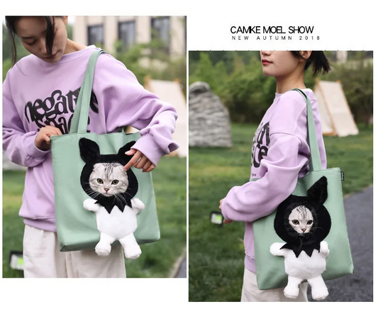 Borsa per Cani e Gatti con Foro per la Testa-1
