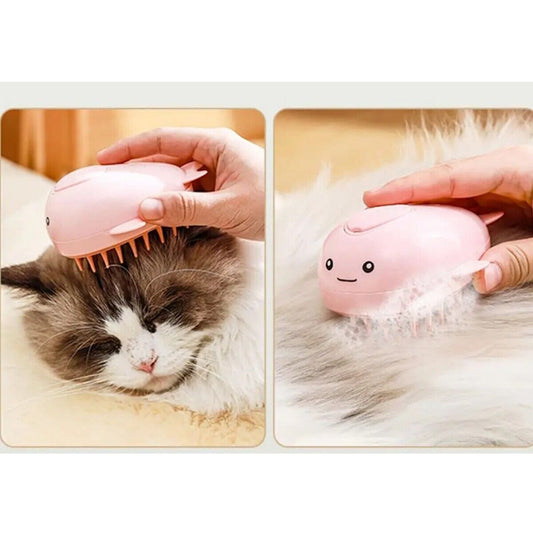 SPAZZOLA MORBIDA SPRAY MASSAGGIO RICARICABILE DELFINO CANI E GATTI-1